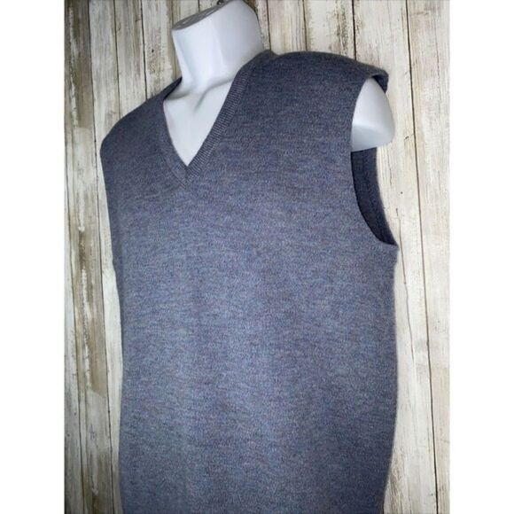 Robert Bruce Vintage Sleeveless V-Neck Blue/Purple Sweater Vest Men’s Size XL - Picture 5 of 12
